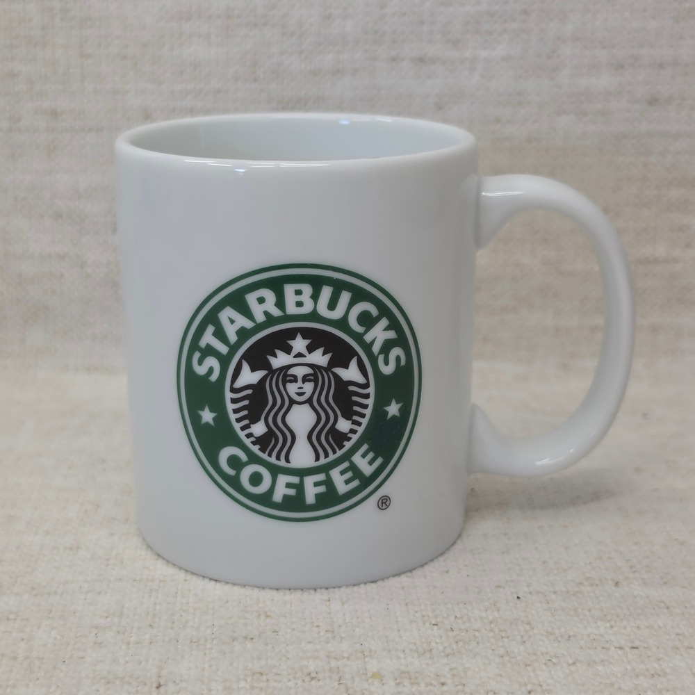 Starbucks Coffee Mug 2005 Classic Siren Logo White Ceramic 9 oz Cup